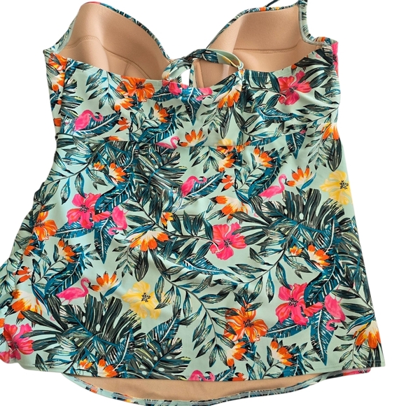 NWT Lane Bryant Tropical Floral Balconette Bathing Suit Top - Picture 3 of 3